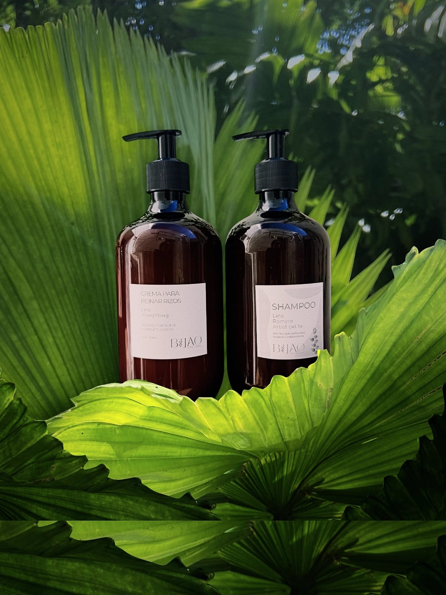 Shampoo y crema de peinar para rizos